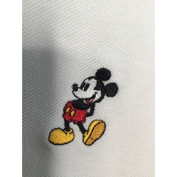Vintage Walt Disney World Polo Shirt Mens Medium M Embroidered Mickey Mouse Logo - Picture 4 of 6